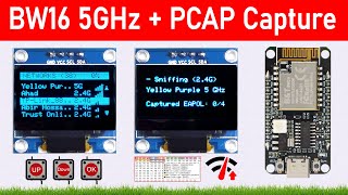 BW16 Firmware Beta 5 GHz— Signal/Battery UI + PCAP Capture for Security Research