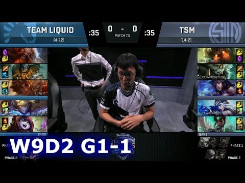 Liquid vs TSM Game 1 | S7 NA LCS Spring 2017 Week 9 Day 2 | TL vs TSM G1 W9D2 1080p