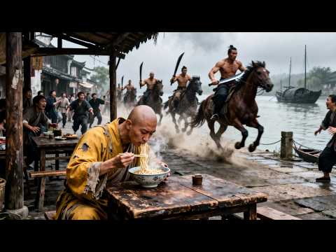 惡霸橫行霸道，殊不知一旁吃麵和尚竟是隱藏的功夫高手！#action #drama #war #kungfu #歷史 #武俠 #功夫