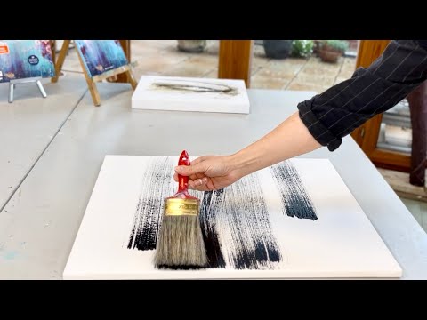 Wow! What a feeling - Colorful Abstract acrylic painting techniques - Demo -