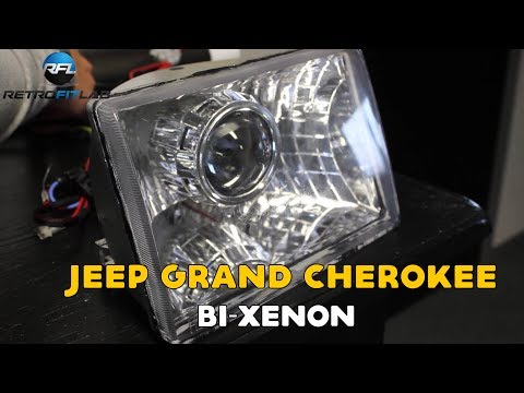 Jeep Grand Cherokee HID Bi-xenon projector installation headlight upgrade
