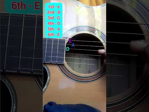 Guitar Lesson🤯Name of the Guitar Strings #shorts #guitar #guitarlesson #acoustic #viral