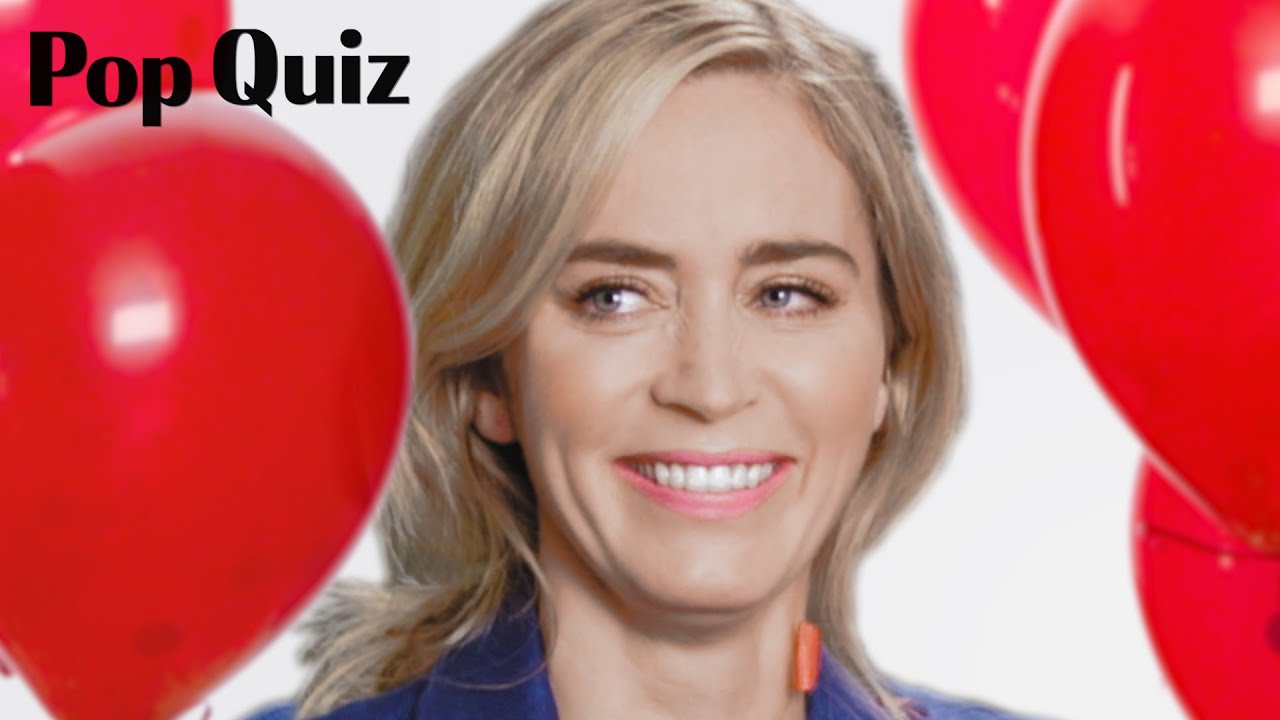 Emily Blunt on Marie Claire’s Pop Quiz