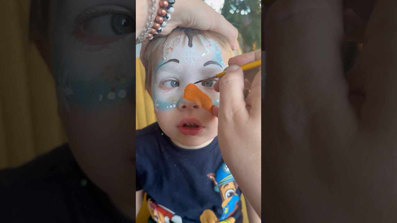 Cute Olaf face painting from frozen #olaf #facepaint #facepainting #facepainter #frozen #snowman