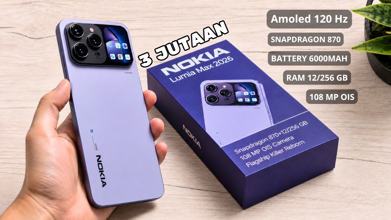 NOKIA KEMBALI BERKUASA‼️NOKIA LUMIA MAX 2026, HP 3 JUTAAN YANG SIAP OBRAK ABRIK PASAR!