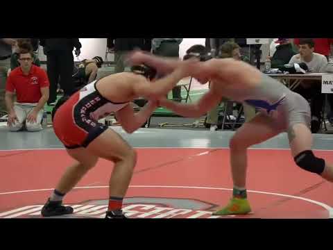 165lbs Colin Barber (SUNY Cortland) dec Alec Golner (Roger Williams)