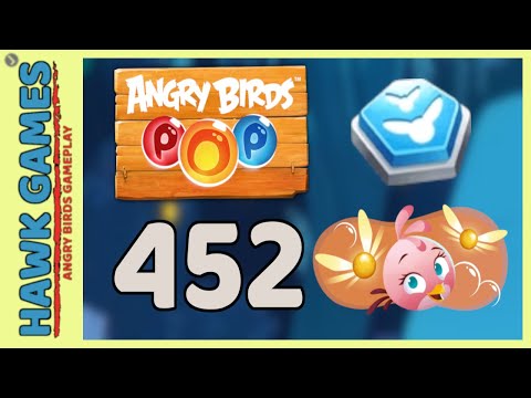 Angry Birds Stella POP Bubble Shooter Level 452 - Walkthrough, No Boosters