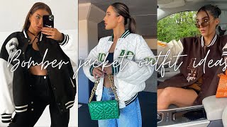 How to style bomber jacket for women l bomber jacket outfit ideas 2022