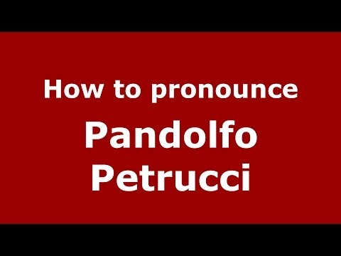 How to pronounce Pandolfo Petrucci (Italian/Italy) - PronounceNames.com