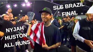 Nyjah Huston at SLS Brazil World Championships (All Runs)