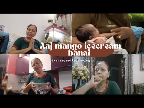 Mango icecream recipe | Lucknow | Karamjeet Kalra | #dailyvlog #food #vlog #subscribe #youtube