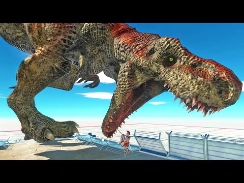 Giant T-REX That Eats Like Crazy Slow Motion - Animal Revolt Battle Simulator