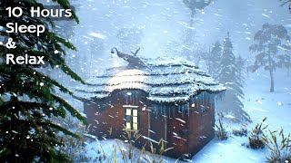 SNOWSTORM in Alaska 2025 years for sleeping 10 hours. Cozy snowstorm sounds for sleeping