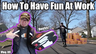 FedEx Driver Delivering Your Packages in Heelys Shoes!