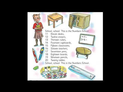 Numbers school chant , kid's box level 2 , unit 2 , back to school