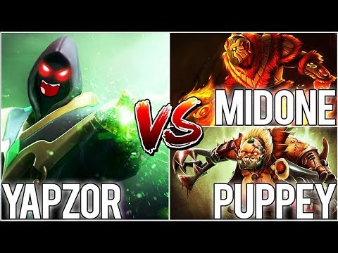 Yapz0r Rubick vs MidOne Ember Spirit & Puppey Pudge - Crazy Game 2x COMEBACK?! [Dota 2]