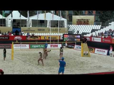 Beach Volleyball Moscow Grand Slam 2014 Semifinal 2 Talita - Lima and Liliana - Baquerizo