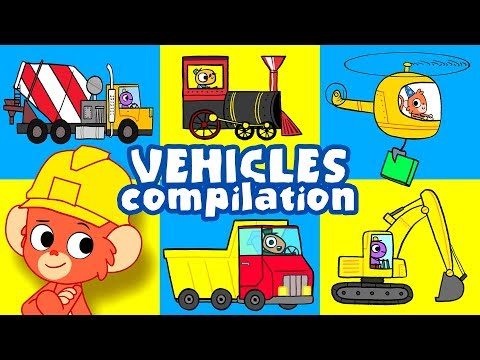 Trucks for Kids | construction truck and cars cartoon | bulldozer vehicles video | Club Baboo