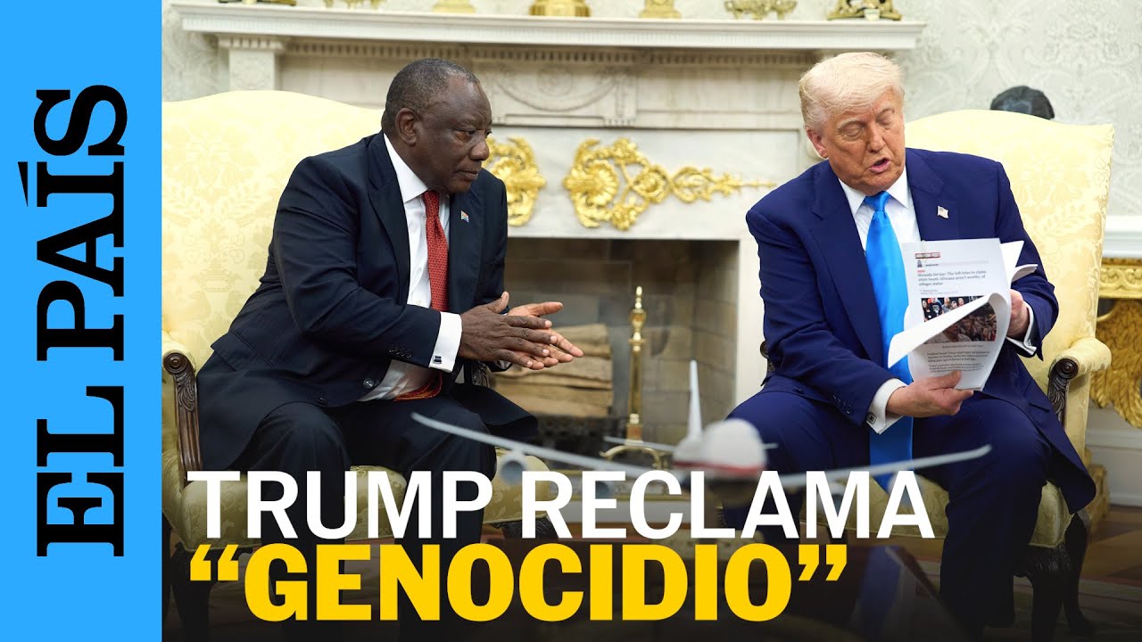 DONALD TRUMP increpa al presidente de SUDÁFRICA y la prensa por supuesto GENOCIDIO | EL PAÍS