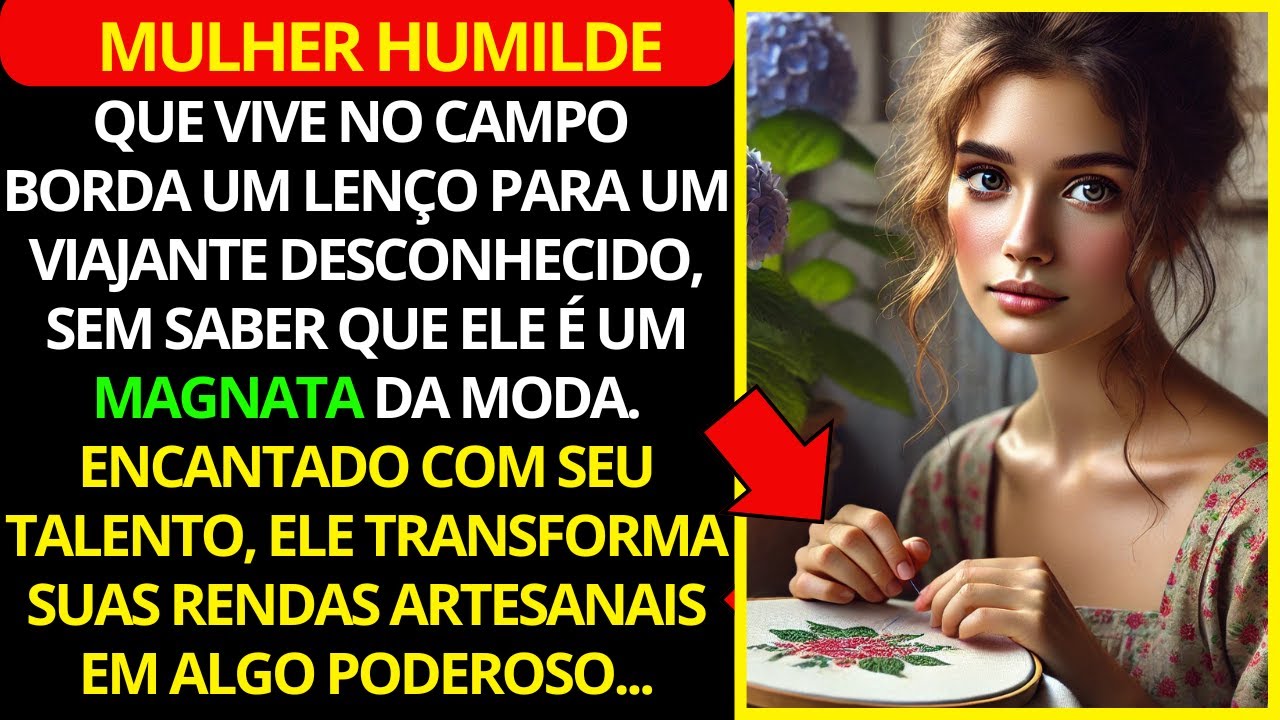 Mulher humilde Bordou um Lenço sem Saber que Era para um Bilionário