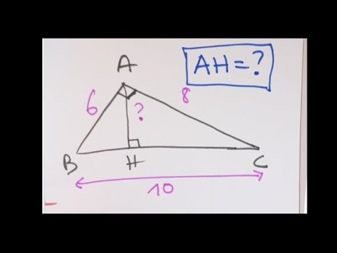 ♦️♦️Calculer la hauteur d'un triangle rectangle aire surface superficie triangle propriété Pythagore