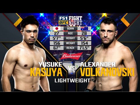 Yusuke Kasuya vs Alexander Volkanovski full fight