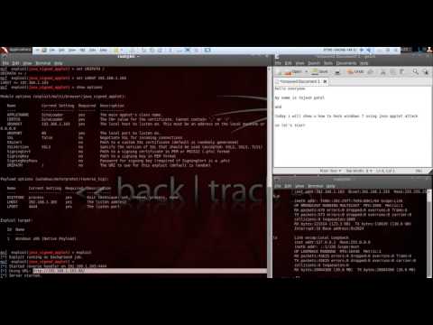 How To Hack Windows 7 Using Java Applet Attack
