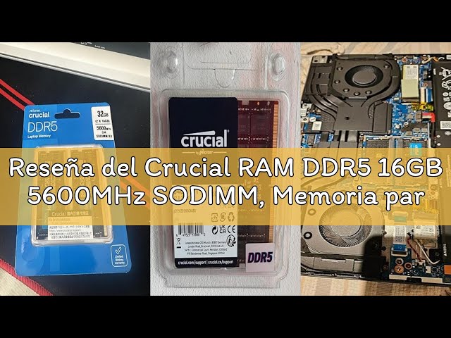 Vídeo relacionado con Crucial RAM DDR5 32GB Kit (2x16GB) 5600MHz SODIMM, Memoria para Ordenador Portátil/Laptop, Mini PC (o 5200MHz / 4800MHz) CL46 - CT2K16G56C46S5