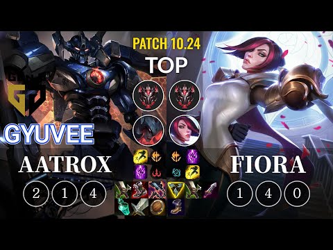 GEN gyuvee Aatrox vs Fiora Top - KR Patch 10.24