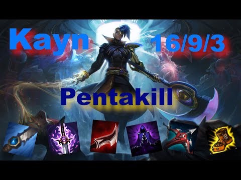 Kayn vs Lee Sin (Jungle) | PENTAKILL, KDA 16/9/3 Grandmaster, Patch 10.12