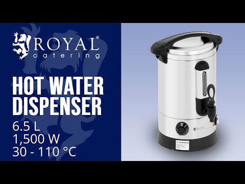 vídeo - Chaleira para água quente - 6,5 l - 1500 W - aço inoxidável - de parede dupla