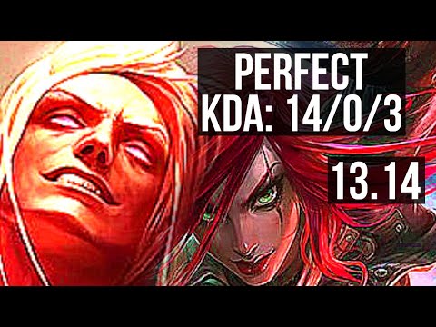 VLADIMIR vs KATARINA (MID) | 14/0/3, Rank 2 Vlad, Legendary, 300+ games | TR Grandmaster | 13.14