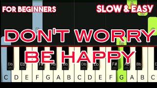 Download lagu BOBBY MCFERRIN - DON'T WORRY BE HAPPY | SLOW & EASY PIANO TUTORIAL mp3