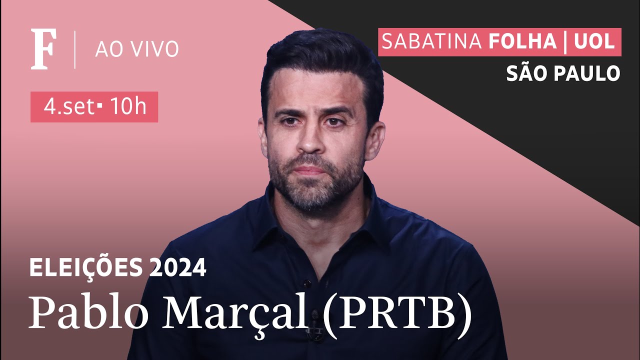 Pablo Marçal (PRTB) participa de sabatina Folha/UOL com candidatos sobre temas de São Paulo