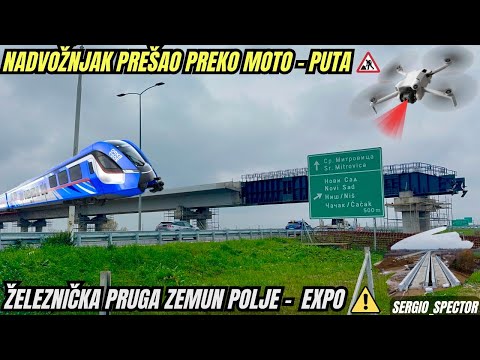 Pruga Zemun Polje - Nacionalni stadion radovi napreduju, stanica Aerodrom Nikola Tesla #beograd