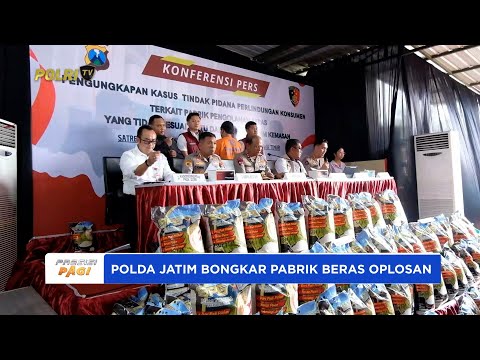 POLDA JATIM SITA 12,5 TON BERAS OPLOSAN DI SIDOARJO