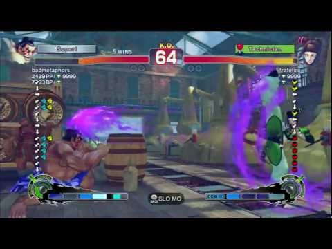 SSF4:AE 2012 -- Xbox Live -- badmetaphors (E. Honda) vs. Strafefire (Juri)