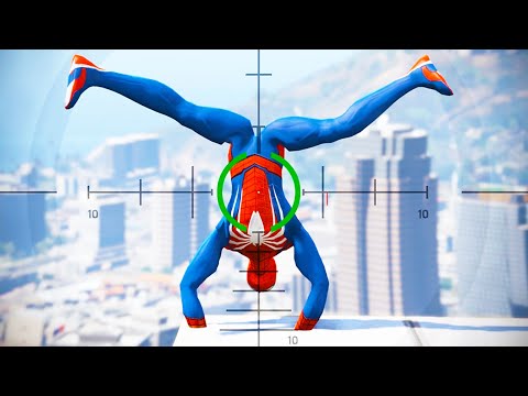 SPIDERMAN CRAZY JUMPS/FALLS #27 (GTA 5 Spider-Man Fails)