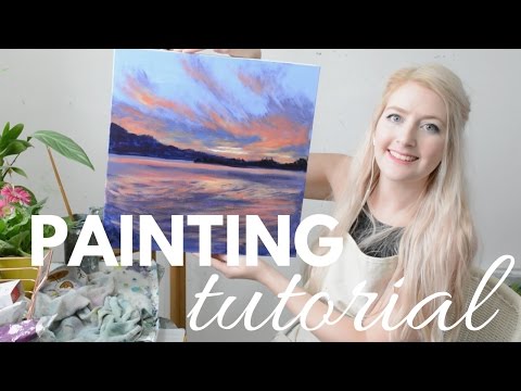 PAINTING TUTORIAL Acrylic Ocean for Beginners | Katie Jobling Art