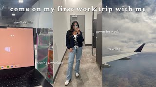 my first ever corporate work trip! 💼💗 | travel, office grwm, meeting my coworkers