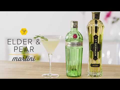 How to Make an Elder & Pear Martini - Tanquerary NO. 10 Gin & St. Germain #CocktailRecipe  #Cocktail