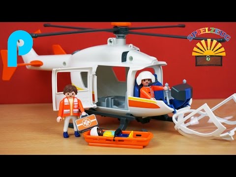 Rettungshelikopter 6686 - Playmobil City Life - Film Hubschrauber Krankenhaus auspacken