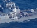 Raw US Destroyer Damaged In Collision