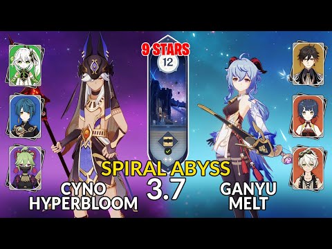New 3.7 Spiral Abyss│Cyno Hyperbloom & Ganyu National |Floor 12 - 9 Stars| Genshin Impact