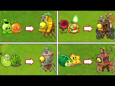 Plants Vs Zombies 2 Final Boss - Team Random Plants Power-Up! vs PvZ2 All Bosses Fight