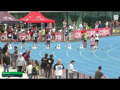 Boys U13 100m Timed Final 2: 2022/23 State Track and Field Championships