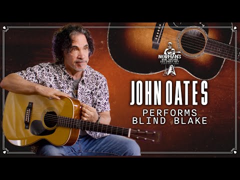 John Oates Performers Blind Blake on His Martin Guitar