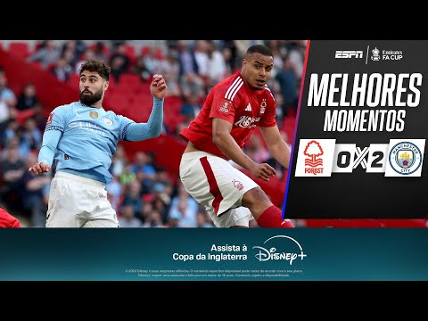Gols e lances de Nottinghan Forest x Manchester City