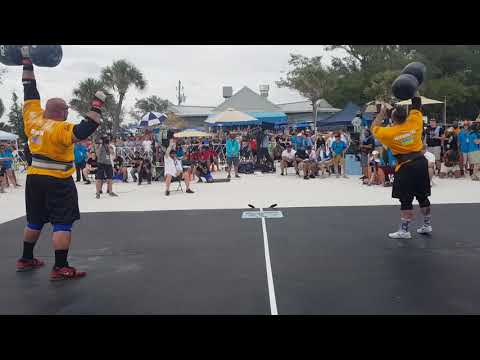 CRAZY duel between BRIAN SHAW & OLEKSII NOVIKOV 100kg Dumbbell for reps