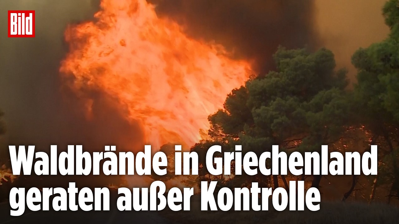 Feuerwalze vor Athen: Griechenland kämpft weiter gegen Waldbrände